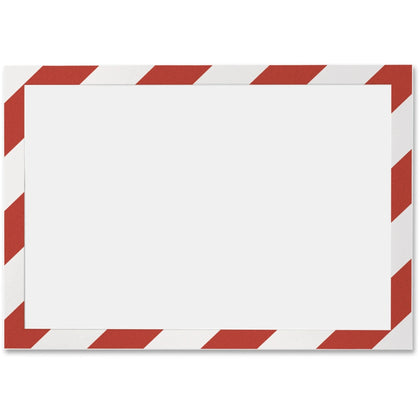DURABLE Security Frame: Self-adhesive Flexible Magnetic - Red/White - 2/Pack - Safety Signs