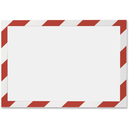 DURABLE Security Frame: Self-adhesive Flexible Magnetic - Red/White - 2/Pack - Safety Signs