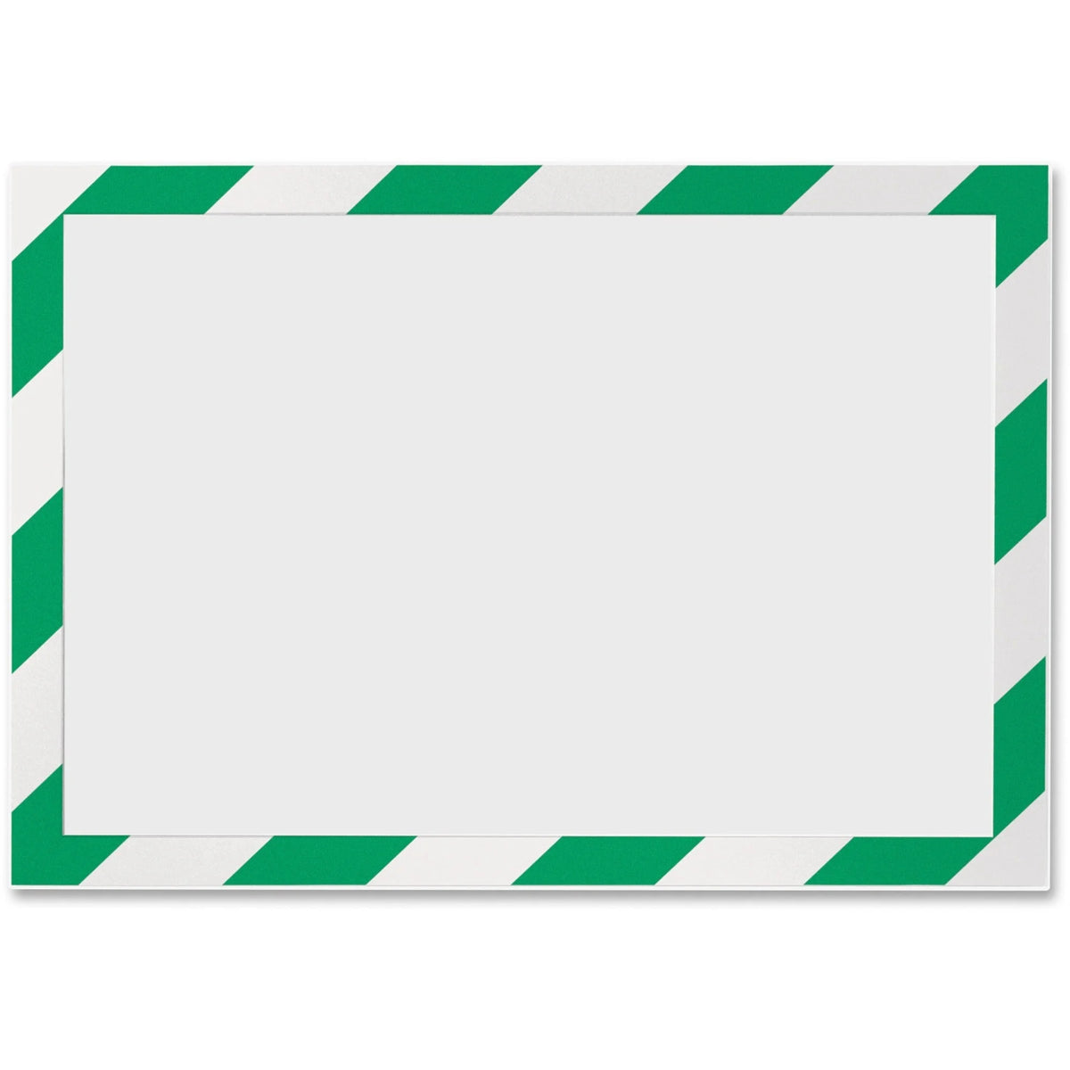 DURABLE Security Frame: Twin-color Border Self-adhesive Flexible - Green/White - 2/Pack - Safety Signs