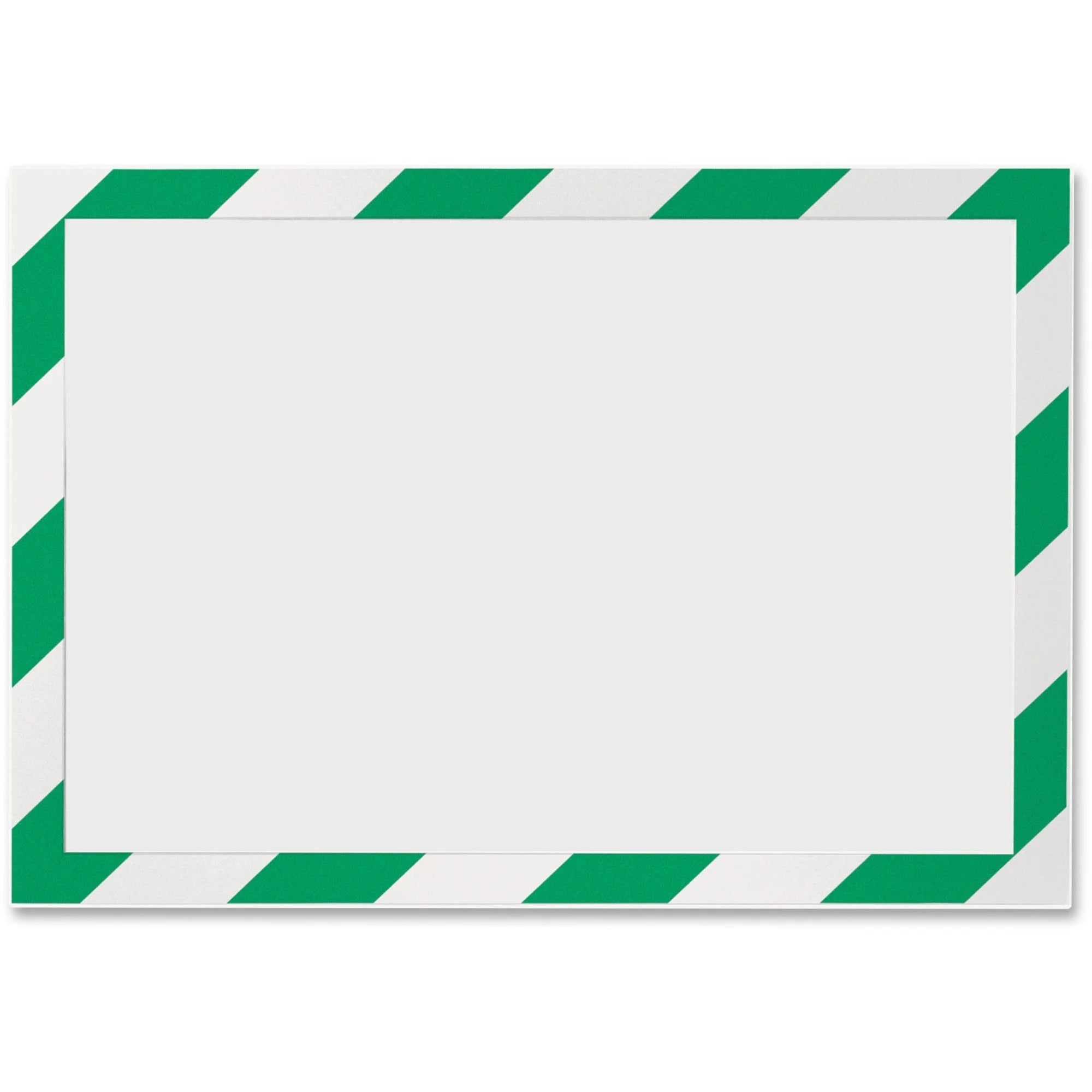 DURABLE Security Frame: Twin-color Border Self-adhesive Flexible - Green/White - 2/Pack - Safety Signs