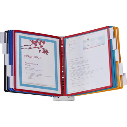 DURABLE Sherpa 10-Panel Wall Reference System: Expandable Assorted Panels - Catalog Racks/Reference Display