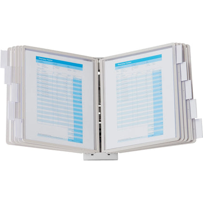DURABLE Sherpa 10-Panel Wall Reference System: Expandable Removable Sleeve - Catalog Racks/Reference Display