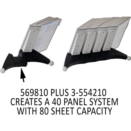 DURABLE Sherpa Desk Extension: Desktop 10-Panel Letter Media Support - Catalog Racks/Reference Display