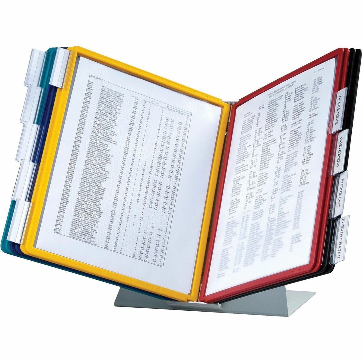 DURABLE Vario Desk Reference System: 10-Panel Desktop Organizer - Catalog Racks/Reference Display