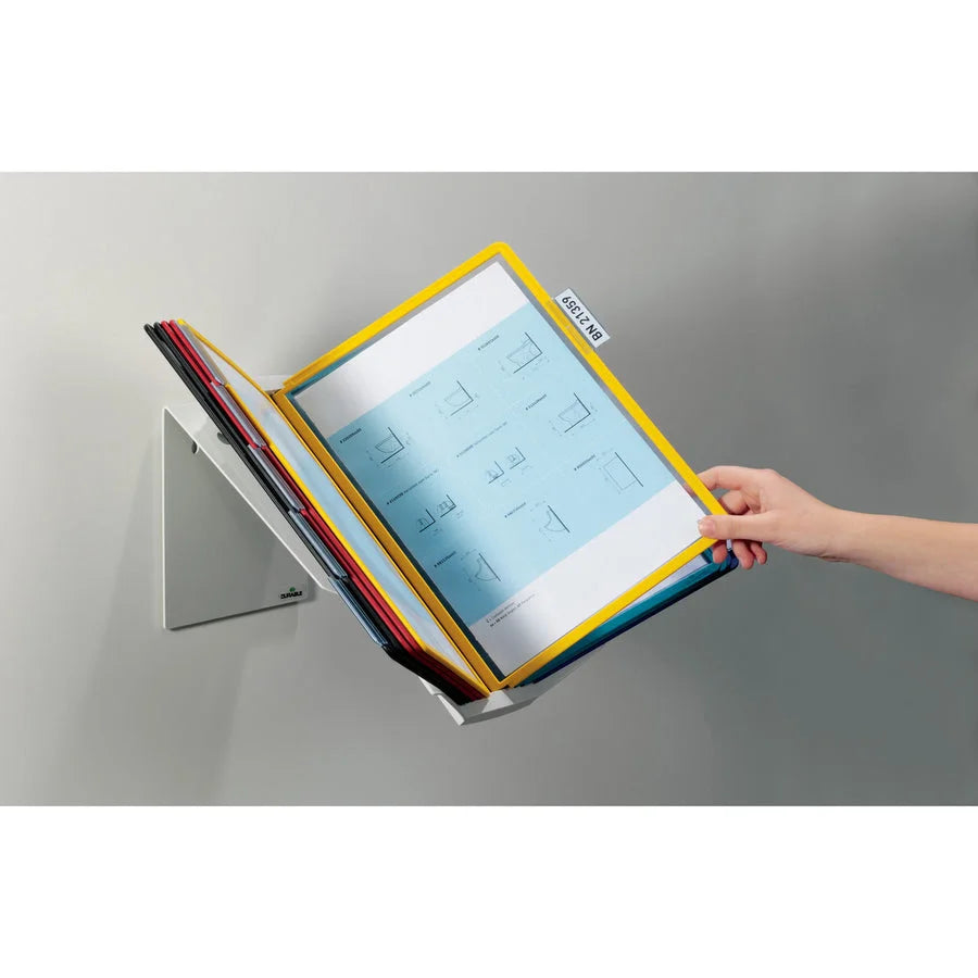 DURABLE Vario Pro Desktop Display System - 10 Panels for 8.50’’ x 11’’ Media - Catalog Racks/Reference