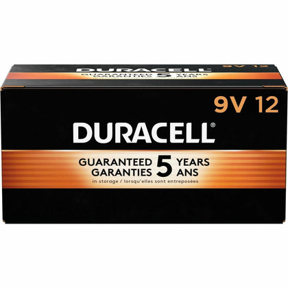 Duracell 9V Coppertop Alkaline Batteries - Multipurpose Power - 12/Box - & Battery Chargers