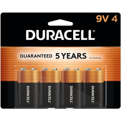 Duracell 9V Coppertop Alkaline Batteries - Reliable Power for All Devices - & Battery Chargers