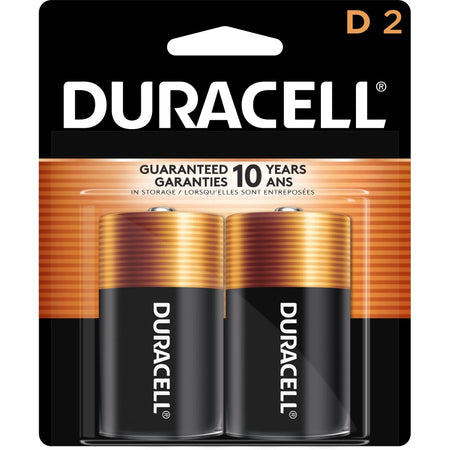 Duracell CopperTop D Alkaline Batteries - Reliable Power Source - 2 Pack - & Battery Chargers