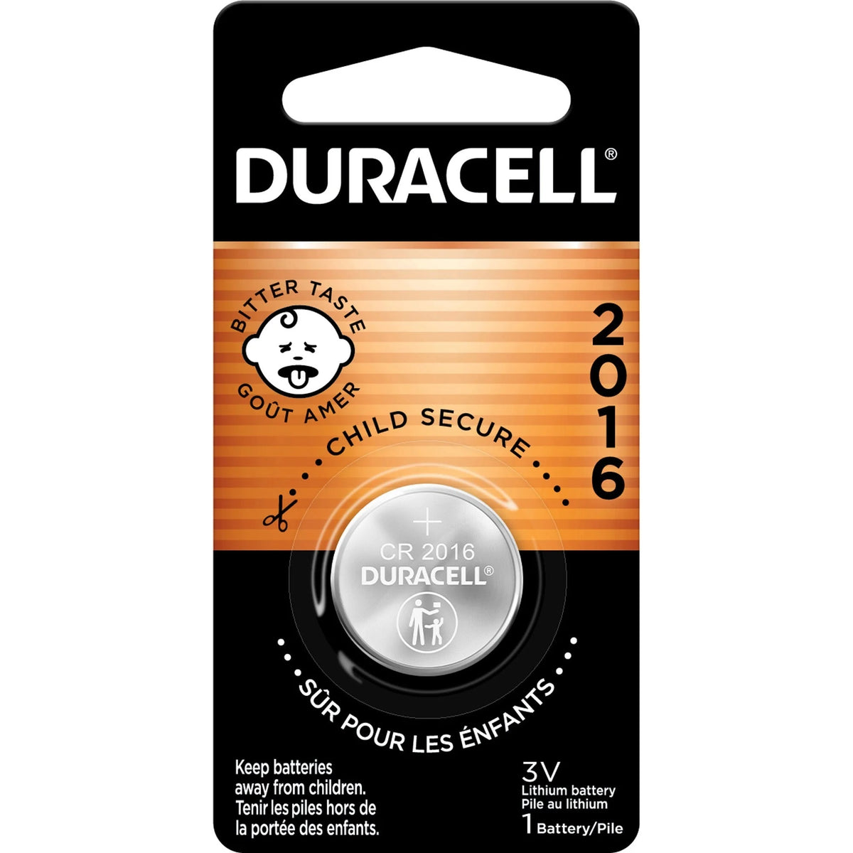 Duracell CR2016 Lithium Coin Battery for Various Devices - 3V DC - Batteries & Chargers