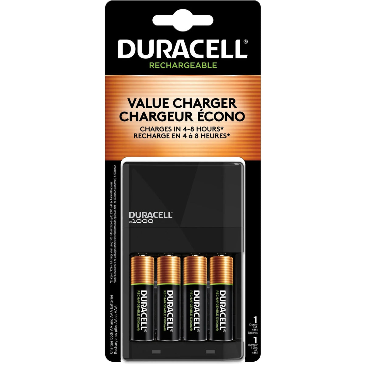Duracell Ion Speed 1000 Battery Charger: Fast 8-Hour Charging - Batteries & Chargers