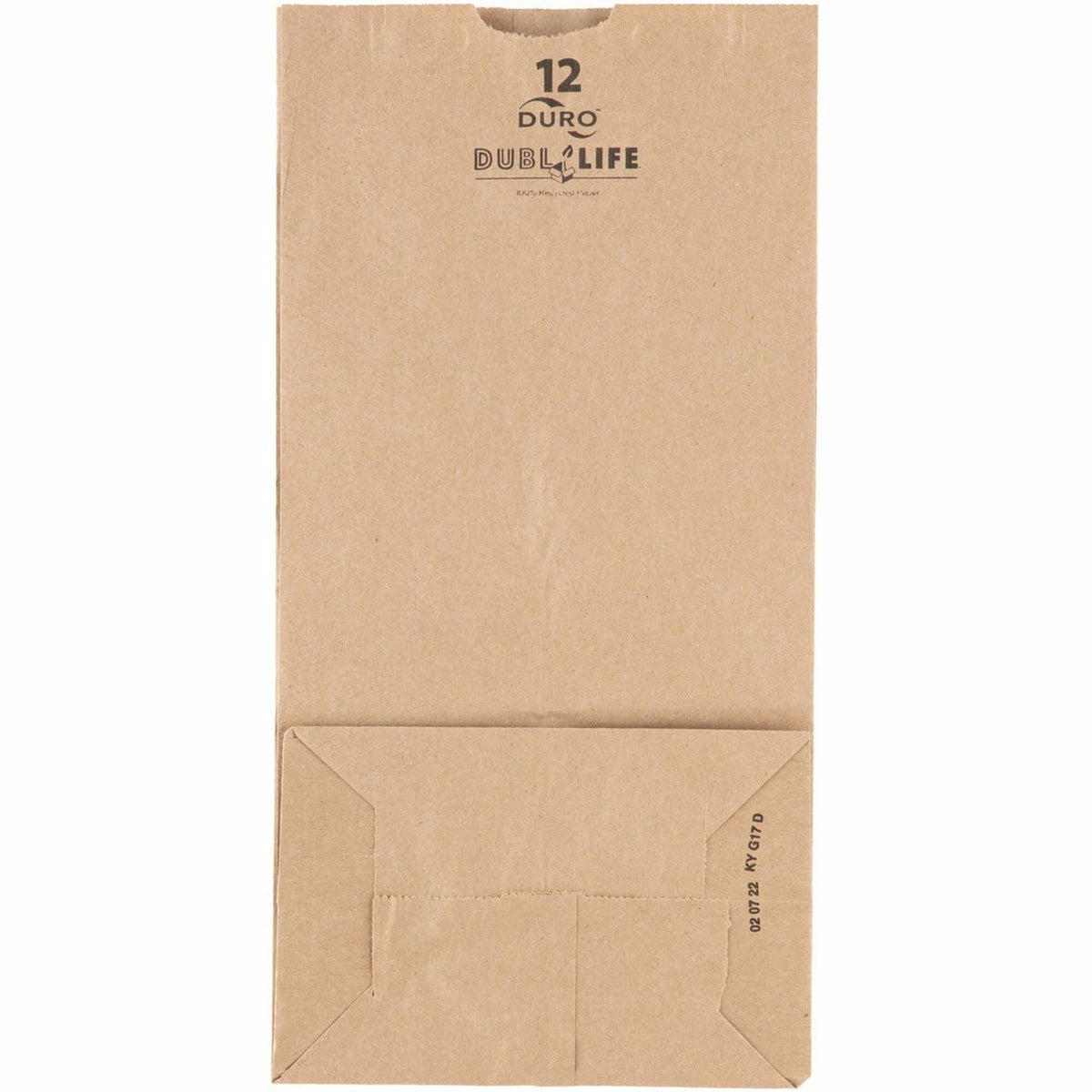 DURO Dubl Life SOS Bags 7.06’’ Length x 4.50’’ Width Brown 500 / Carton Kraft Paper Grocery Food Recycled (DOB18412)