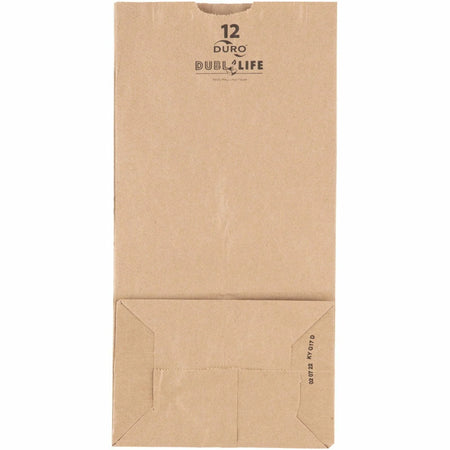 DURO Dubl Life SOS Bags 7.06’’ Length x 4.50’’ Width Brown 500 / Carton Kraft Paper Grocery Food Recycled (DOB18412)