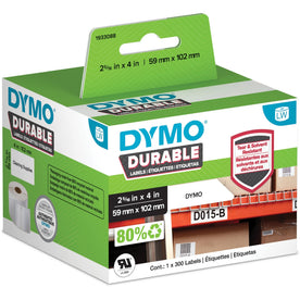 Dymo Address Label: White Plastic 2.33’’ x 4.02’’ 300 Labels - Label Maker Supplies