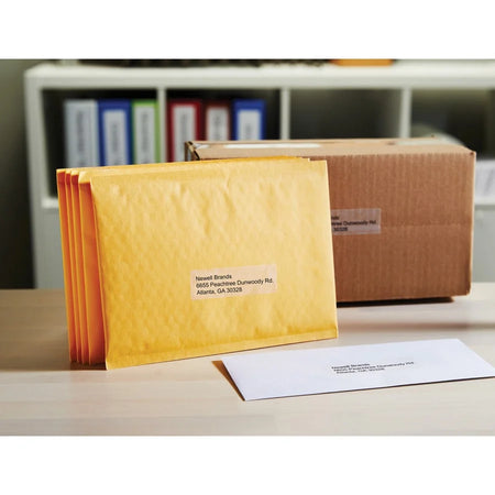 Dymo Clear Address Labels: Direct Thermal 1 1/8’’ x 3 1/2’’ - 130/Roll - Label Maker Supplies