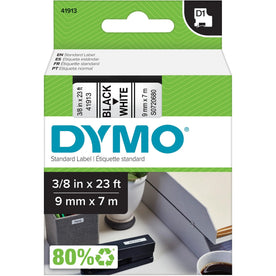 Dymo D1 Electronic Tape Cartridge: 3/8’’ White Polyester - Thermal Transfer - Label Maker Supplies