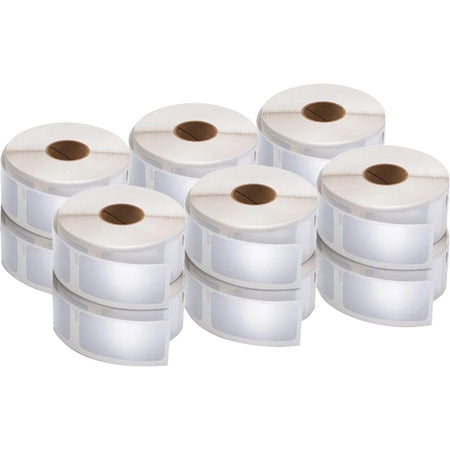 Dymo LabelWriter 1x2.125’’ White Labels - Direct Thermal - 500/Roll - 12/Pack - Label Maker Supplies