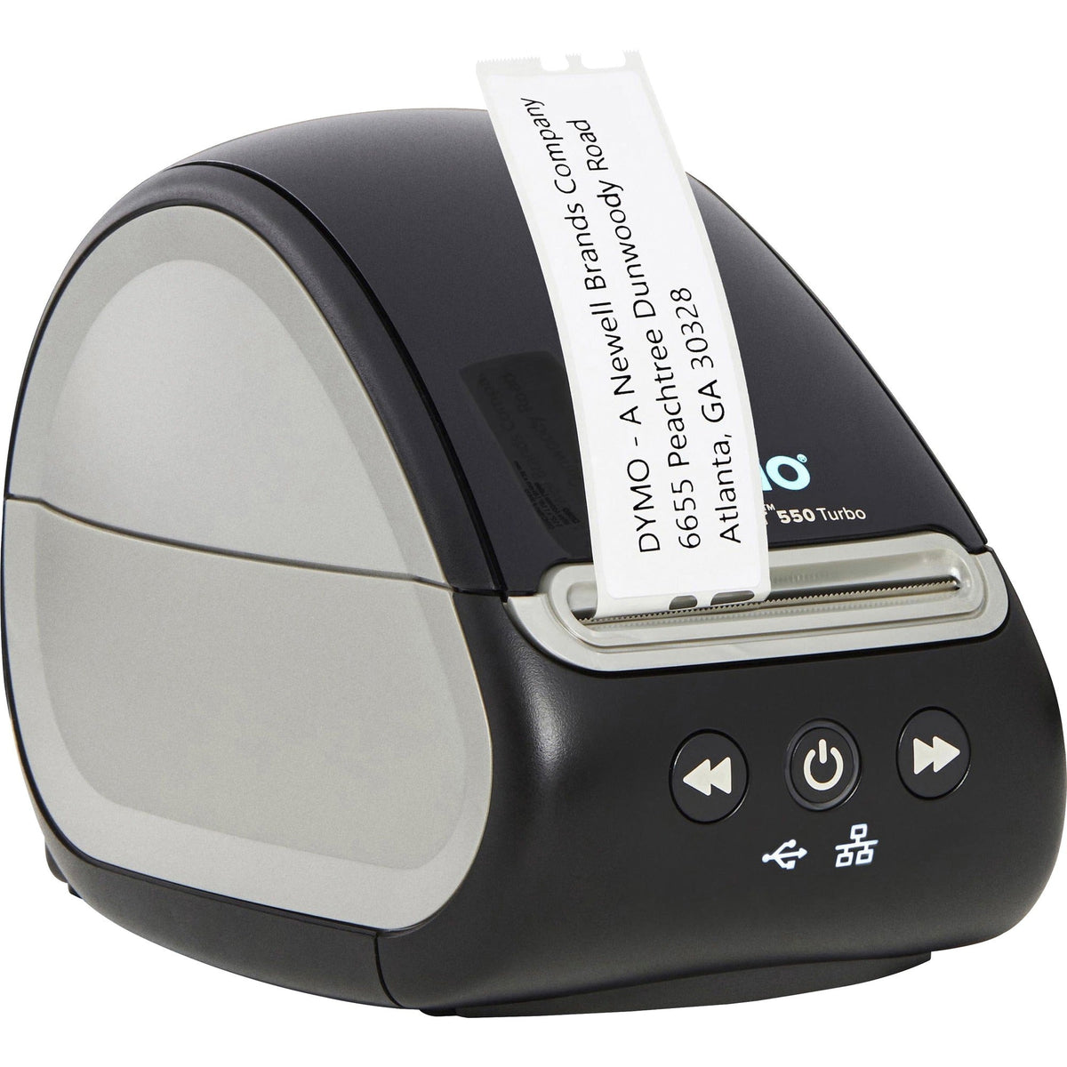 Dymo LabelWriter 550 Direct Thermal Printer - Monochrome - Label Print - Ethernet - USB - USB Host - Black - 2000