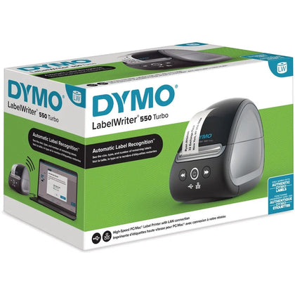 Dymo LabelWriter 550: Monochrome Label Printer - Ethernet & USB - 300 dpi - Printers / Labelers
