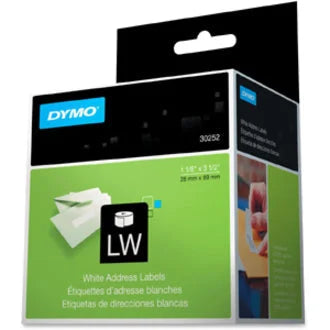 Dymo LabelWriter Address Labels: White Self-Adhesive - 350 Labels/Roll - 2 Boxes - Label Maker Supplies