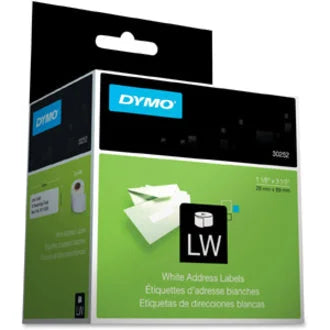 Dymo LabelWriter Address Labels: White Self-Adhesive - 350 Labels/Roll - 2 Boxes - Label Maker Supplies