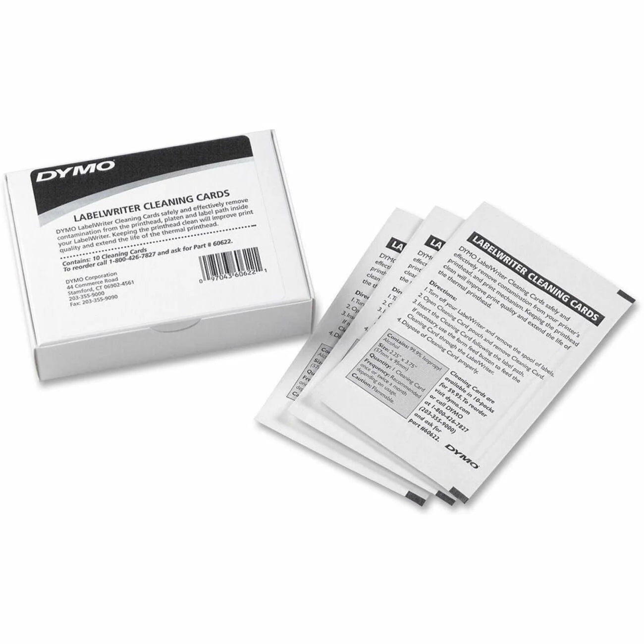 Dymo LabelWriter Cleaning Card - Printer Head Maintenance - 10/Box - Electronics Supplies