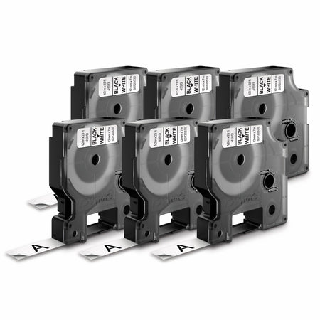Dymo LabelWriter D1 White Labels - Pack of 6 - Label Maker Supplies