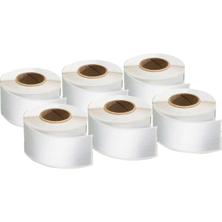 Dymo LabelWriter White Label Roll - 9/16’’ x 3 7/16’’ - 130 Labels - 6 Pack - Tapes & Maker
