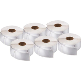 Dymo LabelWriter White Rectangle Labels - 3/4’’ x 2’’ - 500/Roll 6/Pack - Label Maker Supplies