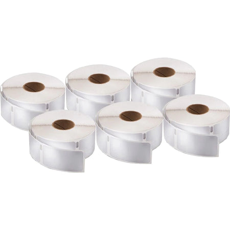 Dymo LabelWriter White Rectangle Labels - 3/4’’ x 2’’ - 500/Roll 6/Pack - Label Maker Supplies