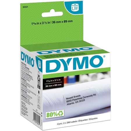 Dymo Large Address Labels: Inkjet White 260 Labels/Roll 2 Boxes - Label Maker Supplies