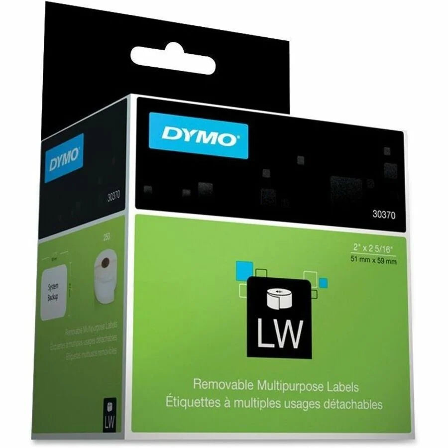 Dymo Removable LabelWriter Labels - White 2’’ x 2 11/32’’ - 250 - Label Tapes & Maker