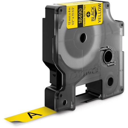 Dymo Rhino 1/2’’ Yellow Nylon Labels - Direct Thermal - 1 Each - Label Maker Supplies