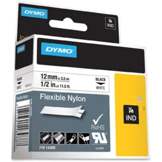 Dymo Rhino Flexible Nylon Labels: 1/2’’ x 11 1/2 ft - Water & Temperature Resistant - Label Maker Supplies