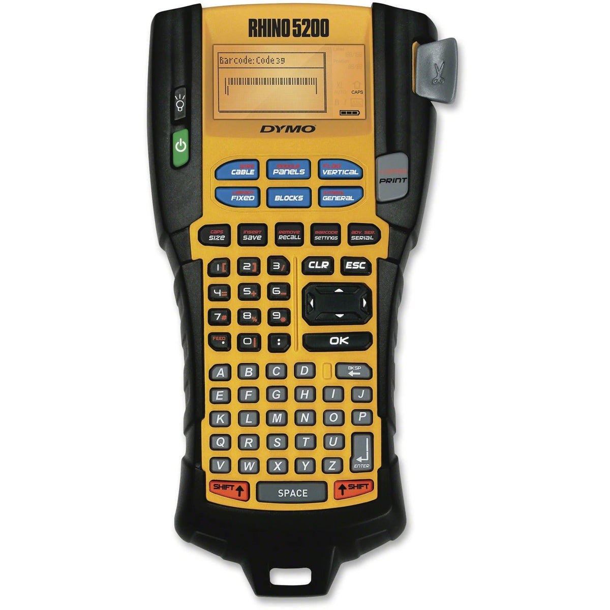 Dymo RhinoPRO 5200 Label Maker: Thermal Transfer 8 Font Sizes LCD Screen - Industry-Ready - Printers / Labelers