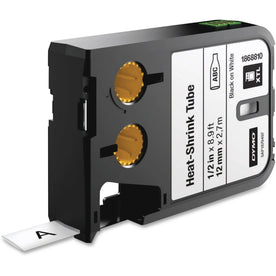 Dymo XTL 1/2’’ White Heat-Shrink Tube Cartridge - Water Oil & Chemical Resistant - Label Maker Supplies