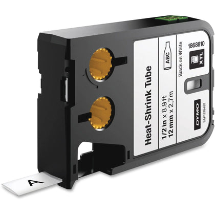 Dymo XTL 1/2’’ White Heat-Shrink Tube Cartridge - Water Oil & Chemical Resistant - Label Maker Supplies