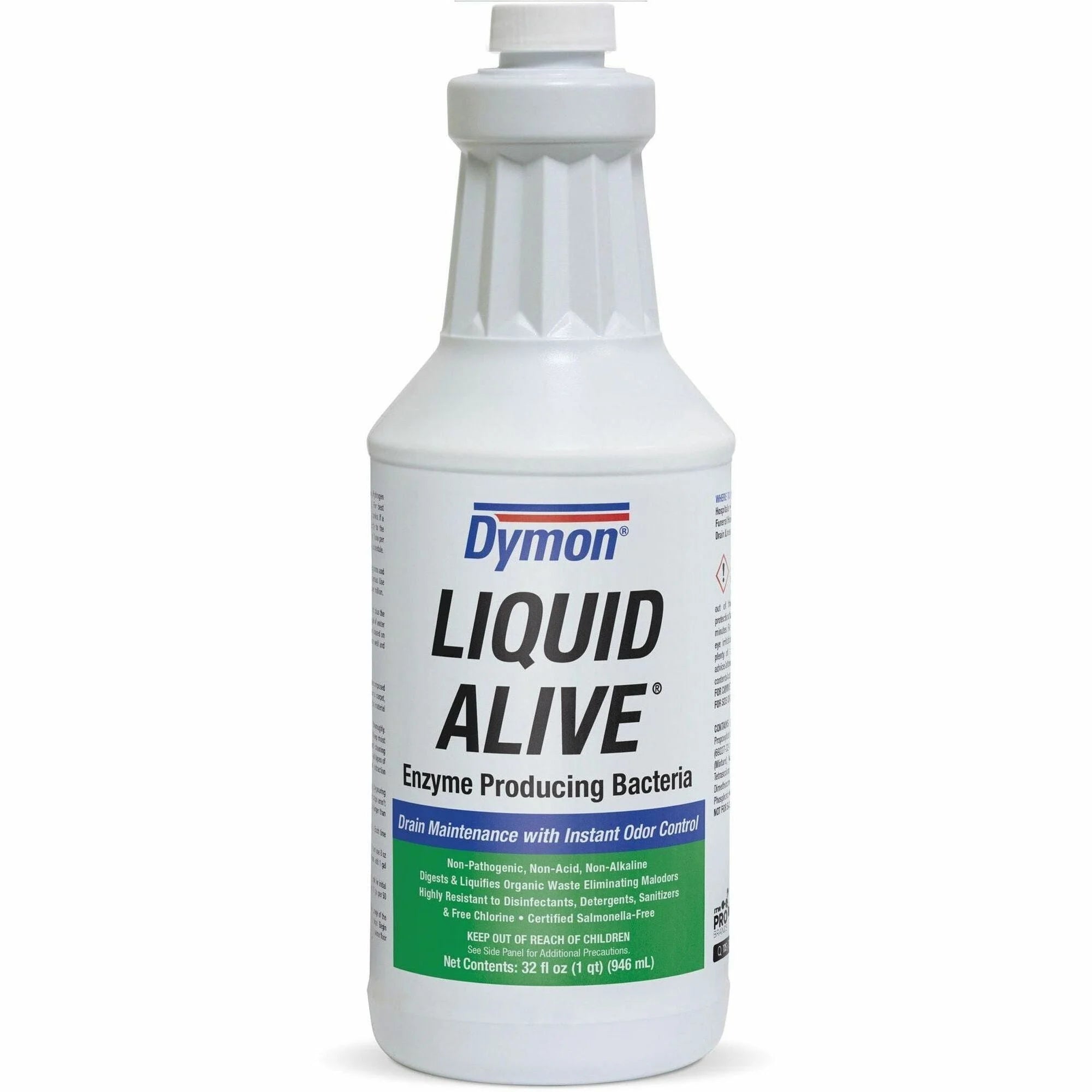 Dymon Liquid Alive Drain Maintenance - 32 fl oz - Odor Neutralizer & Non-toxic - Cleaners