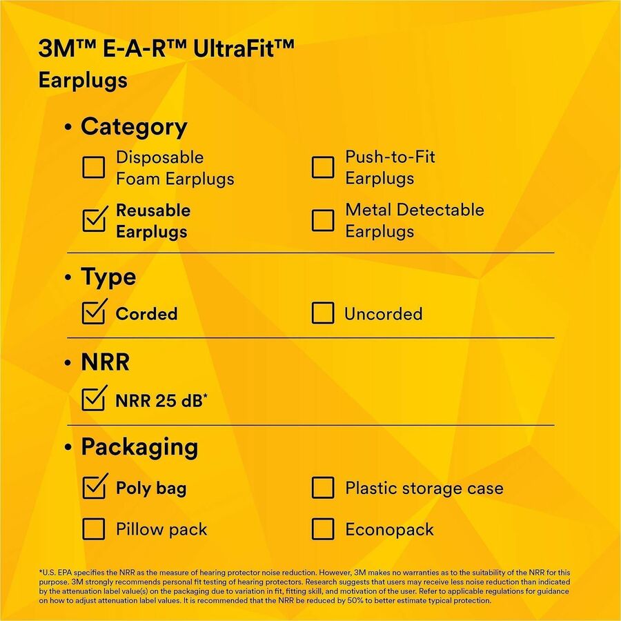 E-A-R UltraFit Corded Earplugs - Alternate-Image5