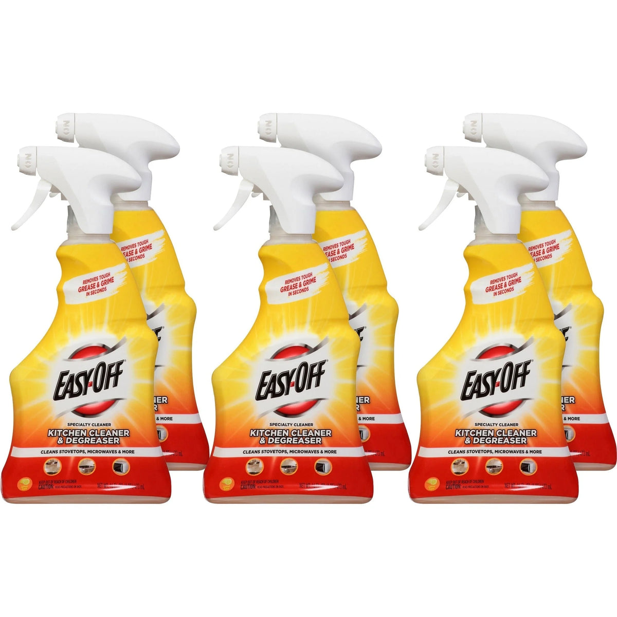 Easy-Off Kitchen Degreaser: Lemon Scent Stain Remover - 16 fl oz - 6/Carton - Specialty Cleaners