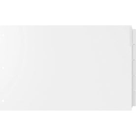 EasyFit 5-Tab Index Dividers: White Clear Tabs 30% Recycled - 5/Set - Divider