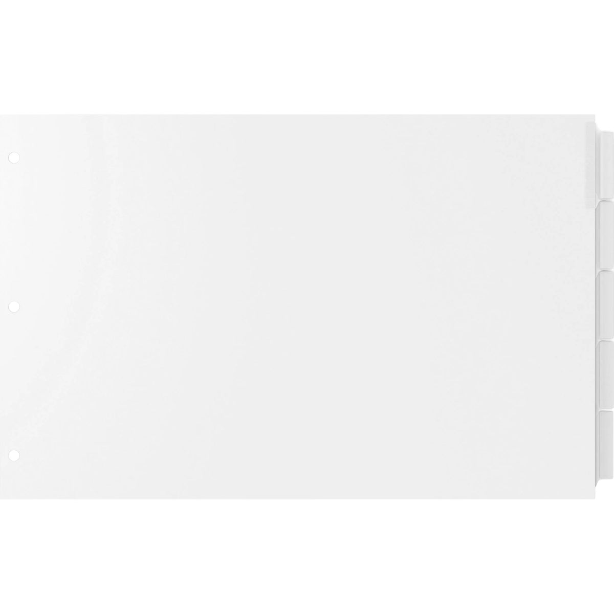 EasyFit 5-Tab Index Dividers: White Clear Tabs 30% Recycled - 5/Set - Divider
