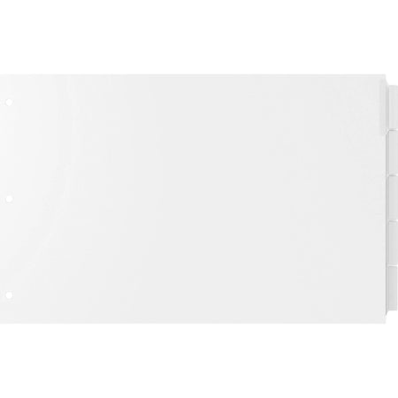 EasyFit 5-Tab Index Dividers: White Clear Tabs 30% Recycled - 5/Set - Divider