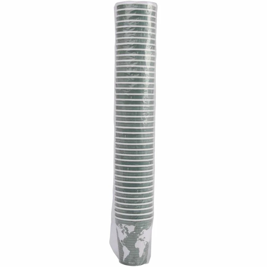 Eco-Products 12 oz World Art Insulated Cups - Green - 600/Carton