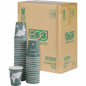 Eco-Products 12 oz World Art Insulated Cups - Green - 600/Carton