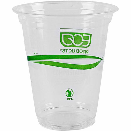 Eco-Products 16 oz GreenStripe Cold Cups - fl - Clear Green - Polylactic Acid (PLA) - Drink - 50 / Pack