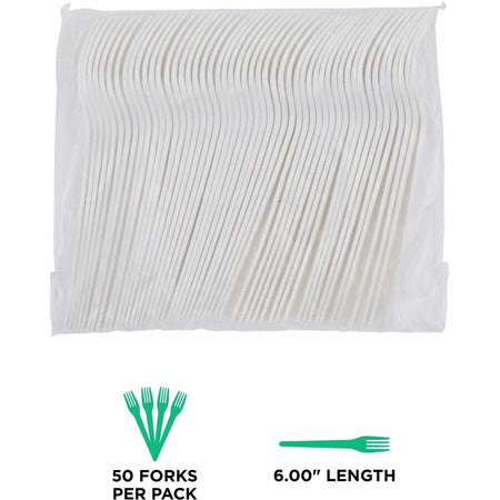 Eco-Products 6’’ Plantware High-heat Forks - 1 Piece(s) - Fork - x - Disposable - Pearl White - 50/Pack - 20 / Carton