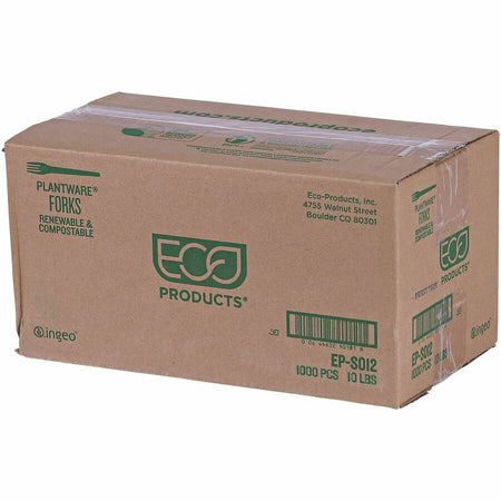 Eco-Products 6’’ Plantware High-heat Forks - 1 Piece(s) - Fork - x - Disposable - Pearl White - 50/Pack - 20 / Carton
