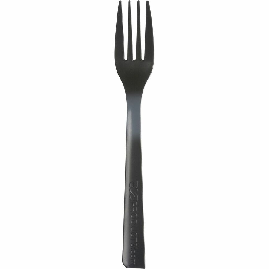 Eco-Products 6" Recycled Polystyrene Forks - Front
