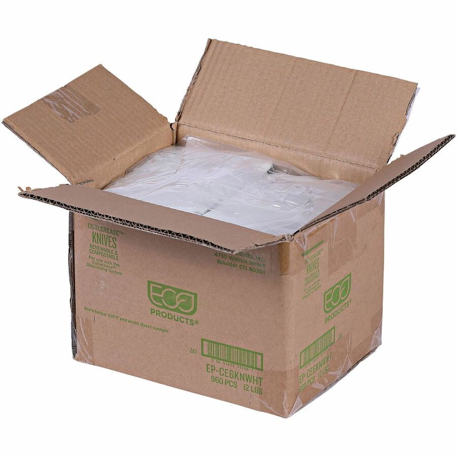 Eco-Products Cutlerease Dispensable Knives - Knife - 1 x - White - 960 / Carton - Cutlery