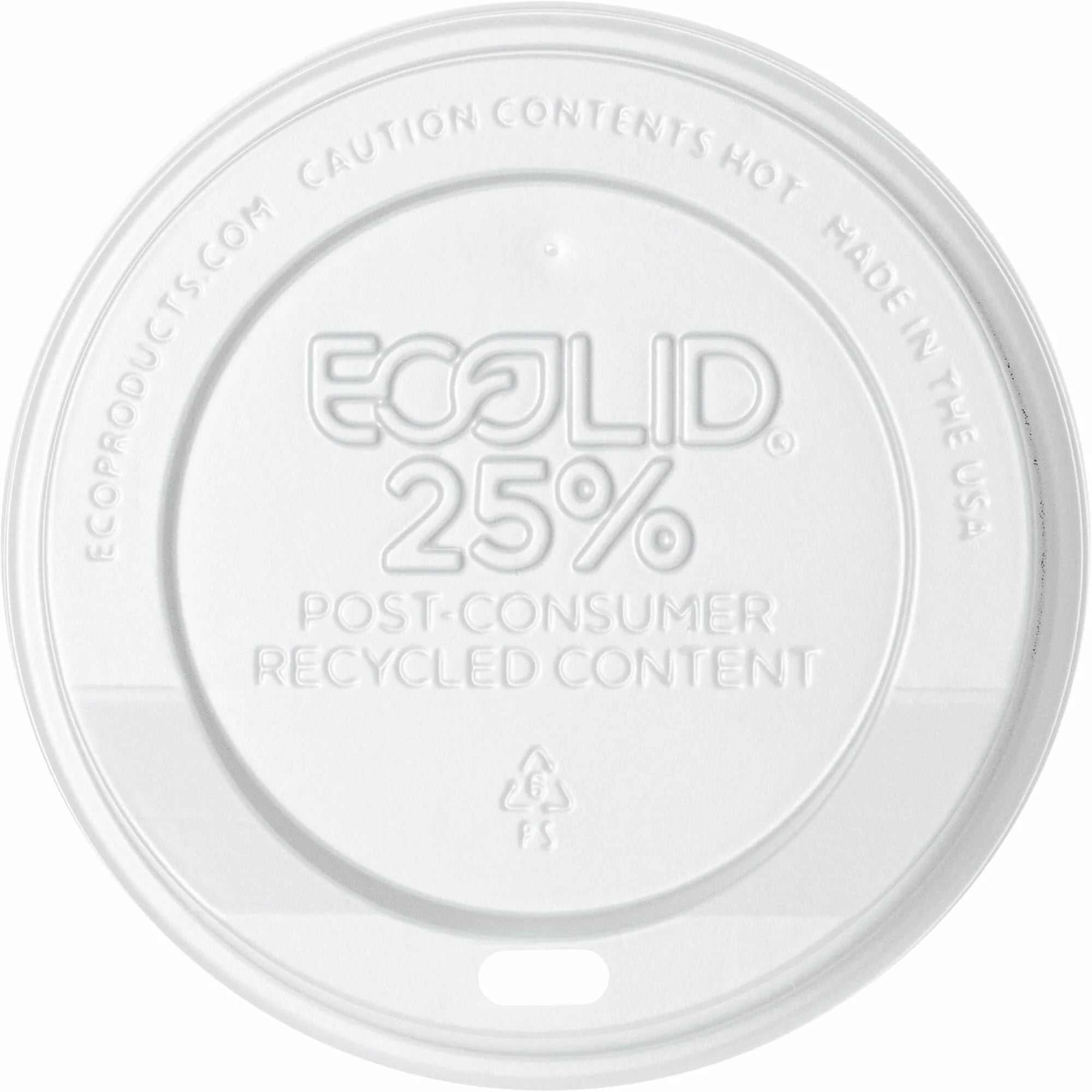 Eco-Products Evolution World Hot Cup Lids - White - 1000/Carton - Cups